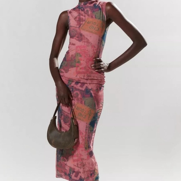 Silence + Noise Jayden Mock Neck Dress - Picture 1 of 4